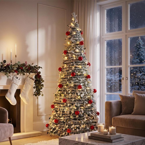 Albero natale innevato pop - natale,