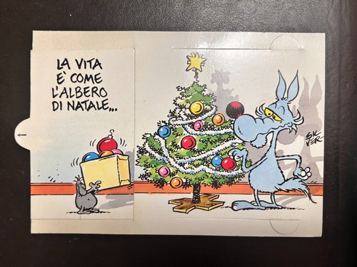 Cartolina gli auguri lupo - cartolina,