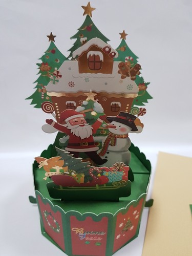 Biglietto pop auguri - up, natale